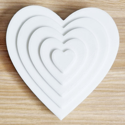Layered Heart Mould | Truly Personal | Bath Bomb, Soap, Resin, Chocolate, Jelly, Wax Melts Mold