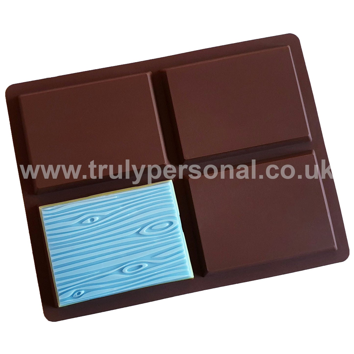 Wood Grain Bar Silicone Mould - 4 Cell | Wax Melts | Truly Personal Ltd