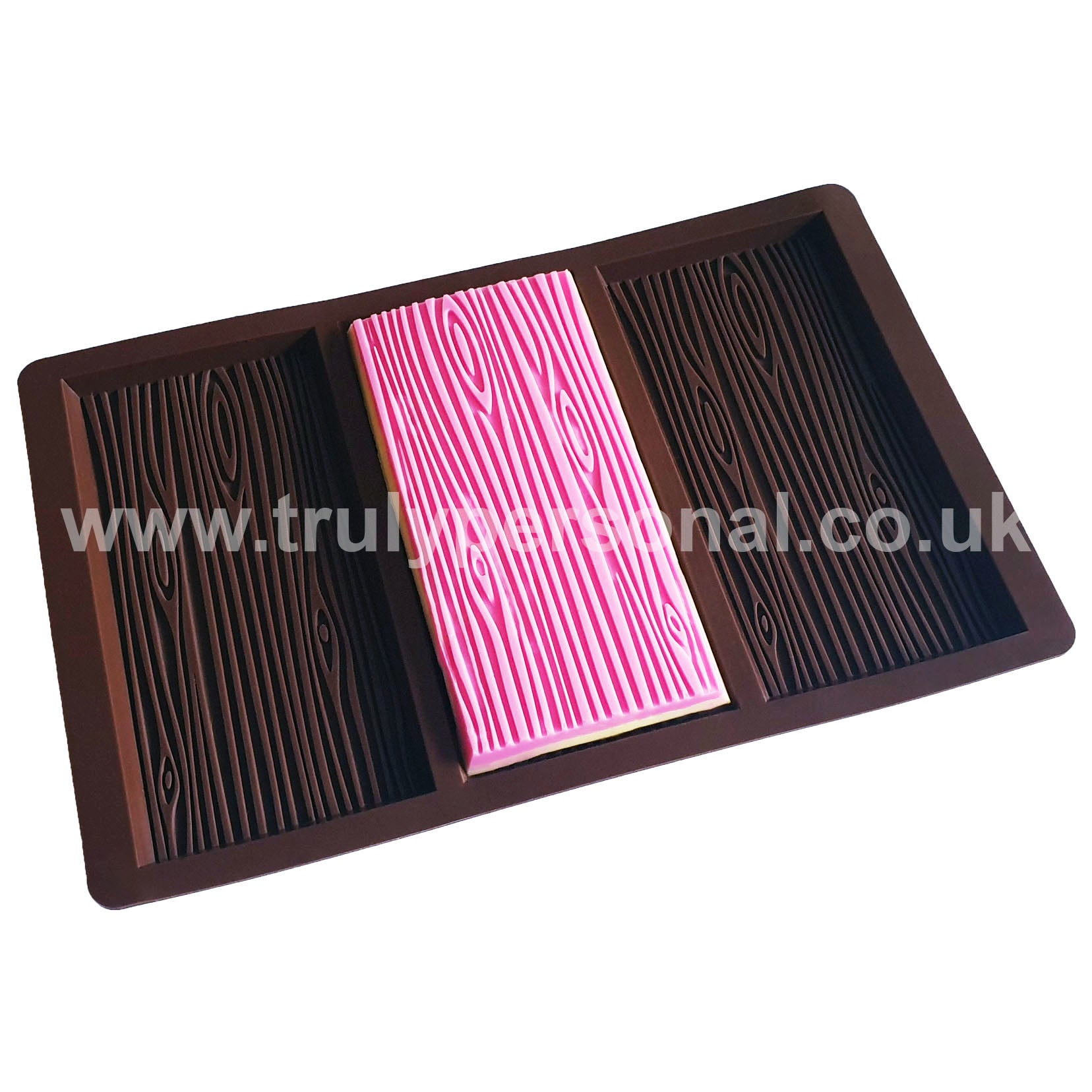 Wood Grain Bar Silicone Mould - 3 Cell | Wax Melts | Truly Personal Ltd